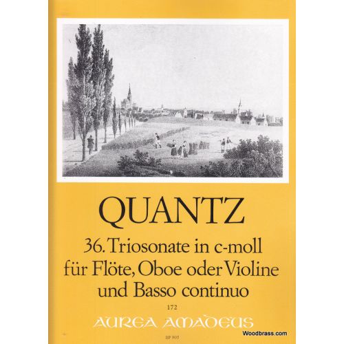  Quantz J.j. - Trio Sonata No. 36 In C Minor Qv 2:anh. 5 - Flute (oboe), Violin And Basso Continuo