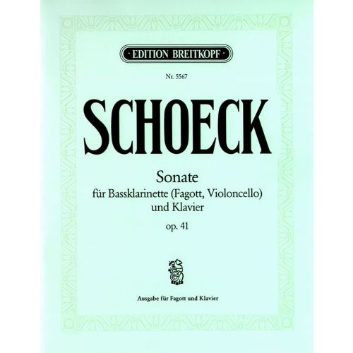 SCHOECK O. - SONATE OP. 41 - BASSON, PIANO