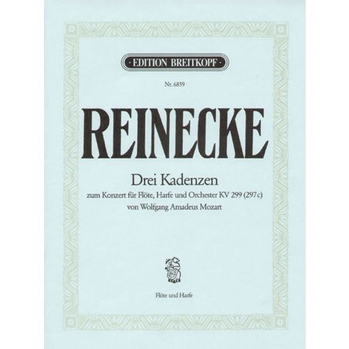 EDITION BREITKOPF REINECKE C. - 3 KADENZEN ZU MOZART KV 299