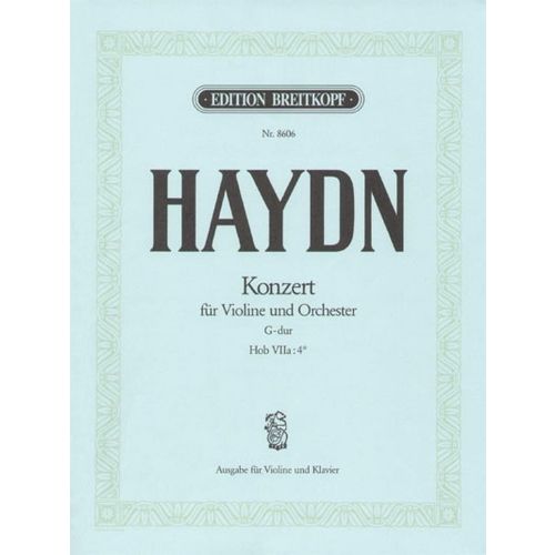 EDITION BREITKOPF HAYDN J. - VIOLINKONZERT G-DUR HOB VIIA:4