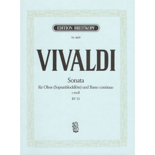 VIVALDI A. - SONATE C-MOLL - HAUTBOIS, BASSE CONTINUE