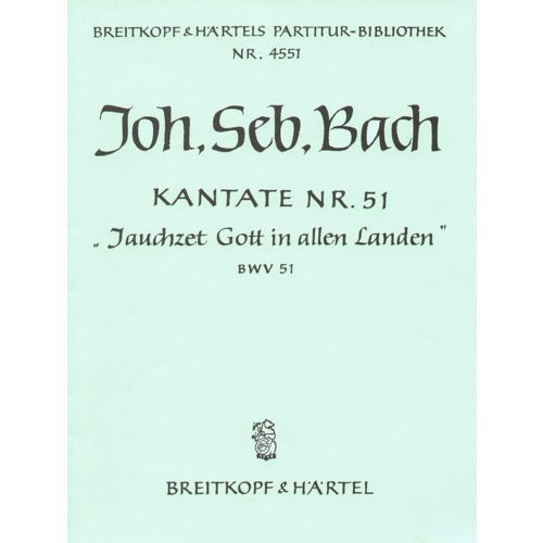 Bach J.s. - Kantate 51 Jauchzet Gott In - Conducteur