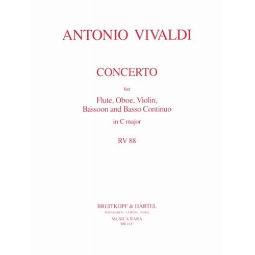 EDITION BREITKOPF Vivaldi A. - Konzert In C RV 88