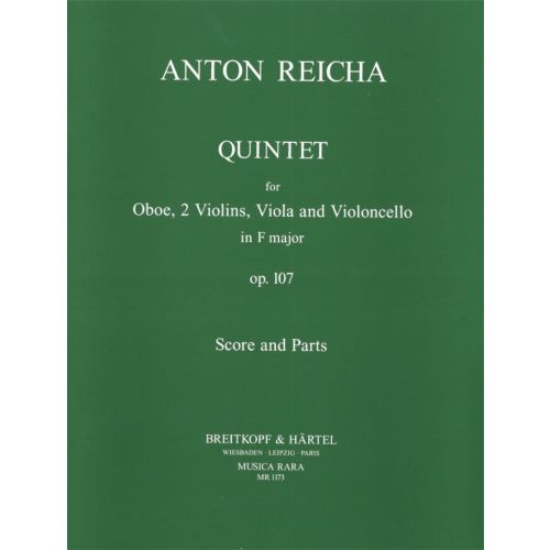 MUSICA RARA Reicha A. - Quintett In F Op. 107 - Conducteur + Parties