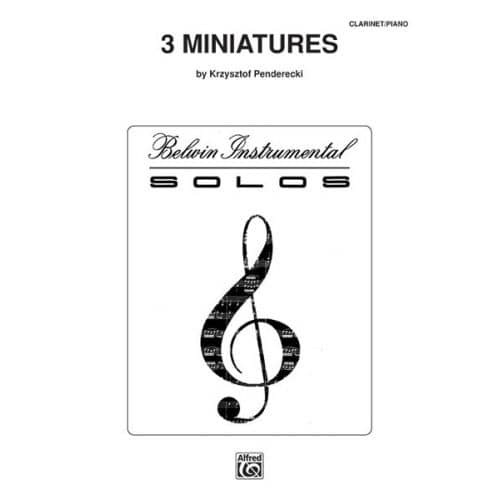  Penderecki Krzysztof - Three Miniatures - Clarinet And Piano