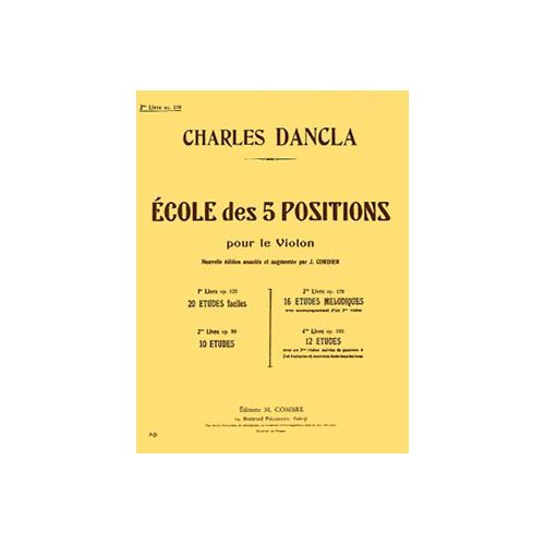 COMBRE DANCLA CHARLES - ECOLE 5 POSITIONS VOL.3 OP.128 (16 ETUDES MELODIQUES) - VIOLON