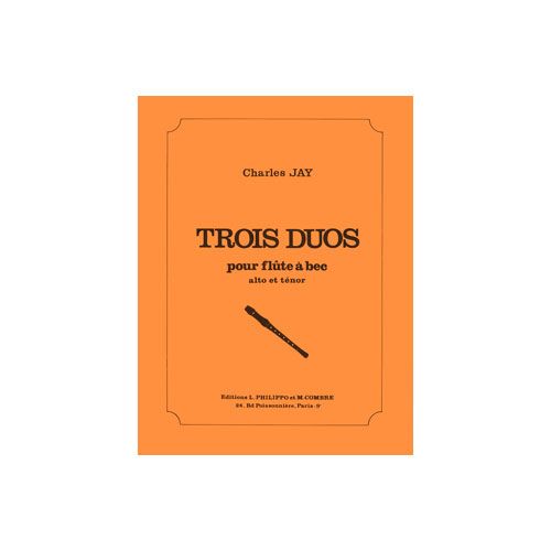 COMBRE JAY CHARLES - DUOS (3) - 2 FLUTES OU 2 FLUTES A BEC