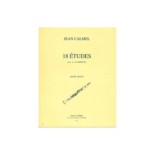 CALMELJ - 18 ETUDES - CLARINETTE