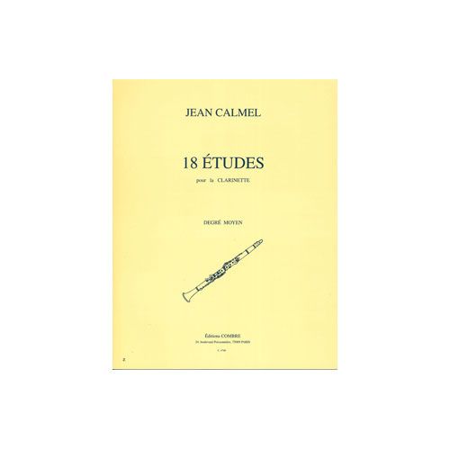 CALMEL JEAN - ETUDES (18) - CLARINETTE