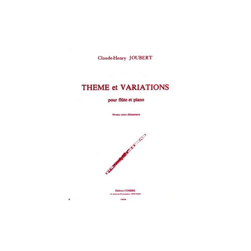 JOUBERT CLAUDE-HENRY - THEME ET VARIATIONS - FLUTE ET PIANO