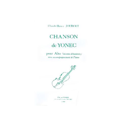 COMBRE Joubert - Chanson De Yonec - Alto et Piano