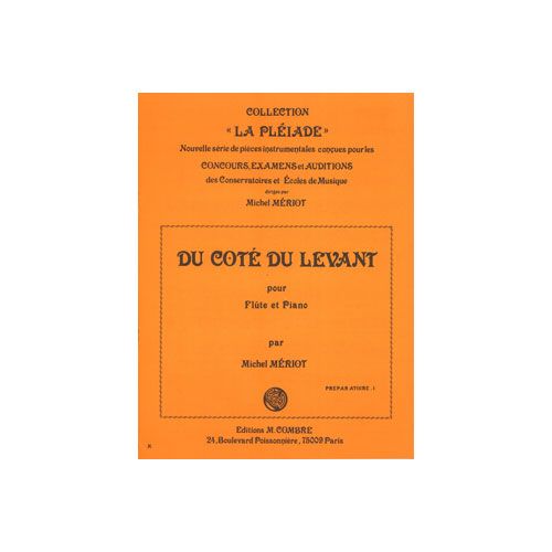 MERIOT MICHEL - DU CÔTE DU LEVANT - FLUTE ET PIANO