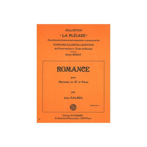 CALMEL JEAN - ROMANCE - CLARINETTE ET PIANO
