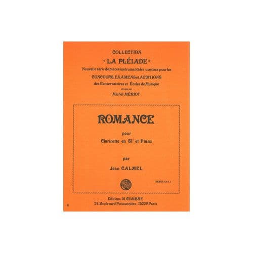 COMBRE CALMEL JEAN - ROMANCE - CLARINETTE ET PIANO