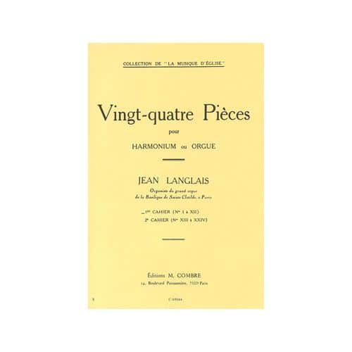 LANGLAIS JEAN - PIECES (24) CAHIER N.1 (1 A 12) - ORGUE OU HARMONIUM