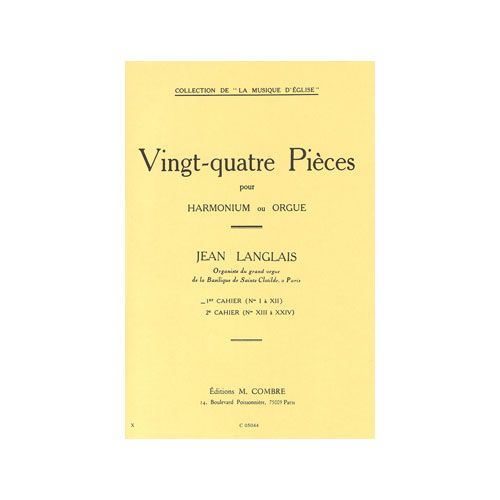 LANGLAIS JEAN - PIECES (24) CAHIER N.1 (1 A 12) - ORGUE OU HARMONIUM