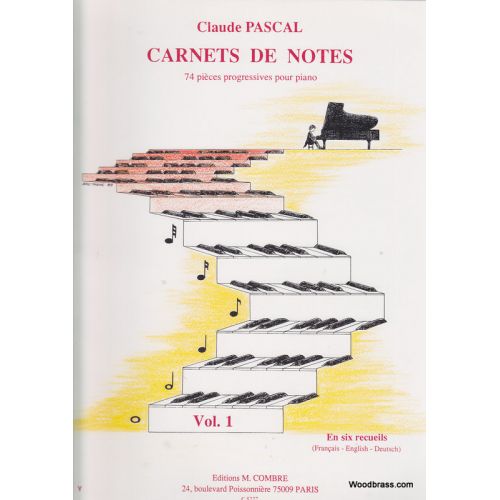 PASCAL CLAUDE - CARNETS DE NOTES VOL.1 - PIANO