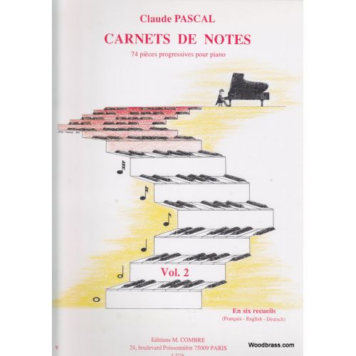 PASCAL CLAUDE - CARNETS DE NOTES VOL.2 - PIANO