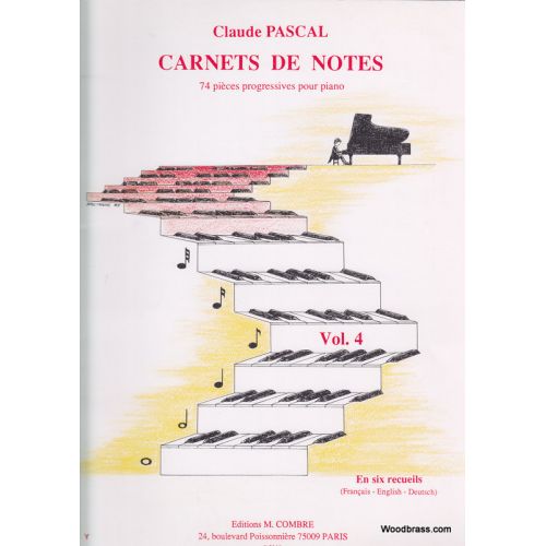 PASCAL CLAUDE - CARNETS DE NOTES VOL.4 - PIANO