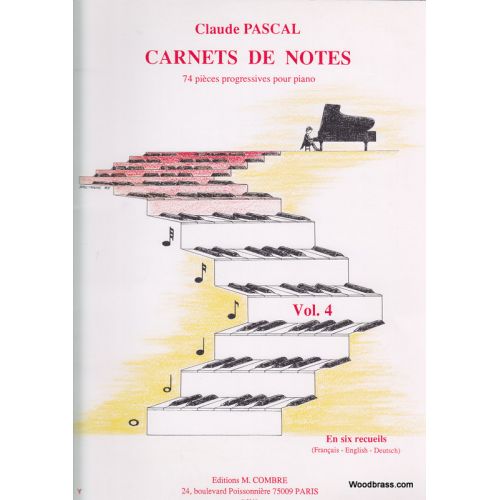 COMBRE Pascal Claude - Carnets De Notes Vol.4 - Piano