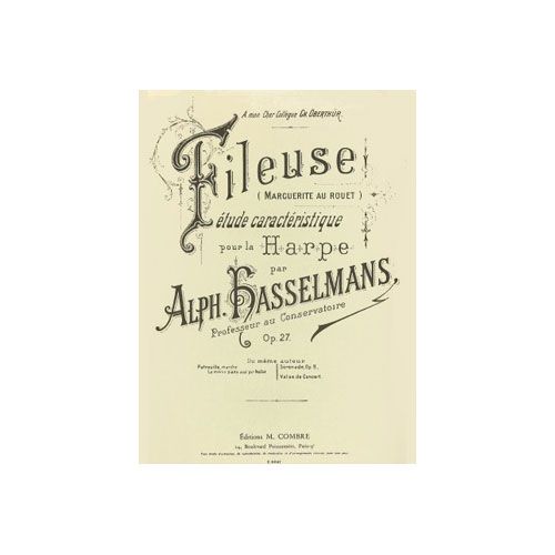 COMBRE HASSELMANS ALPHONSE - LA FILEUSE OP.27 - HARPE
