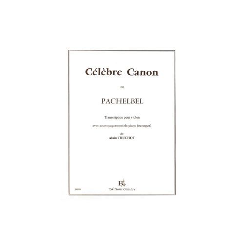 PACHELBEL JOHANN - CELEBRE CANON - VIOLON ET PIANO OU ORGUE