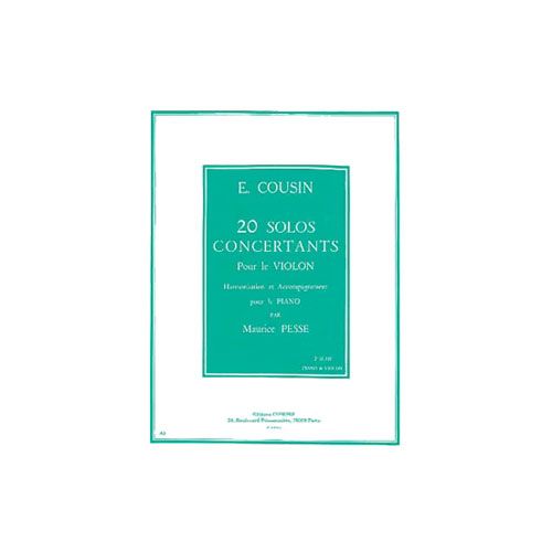 COUSIN EMILE - 20 SOLOS CONCERTANTS 2EME SERIE : 11 A 20