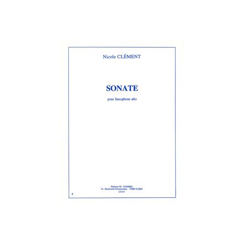 COMBRE Clementn - Sonate - Saxophone Alto