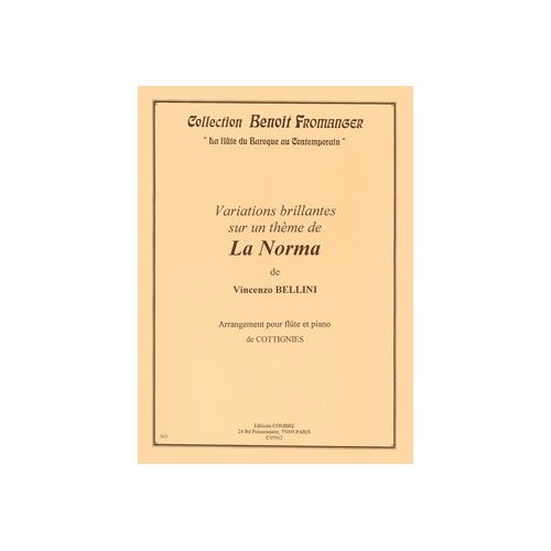 BELLINI - VARIATIONS BRILLANTES-LA NORMA - FLÛTE ET PIANO