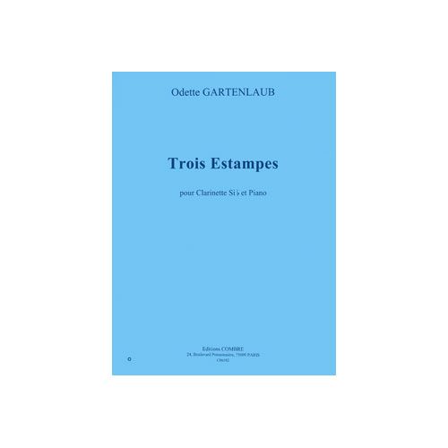GARTENLAUB ODETTE - ESTAMPES (3) - CLARINETTE SIB ET PIANO