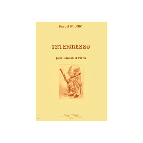 COMBRE PROUST PASCAL - INTERMEZZO - BASSON ET PIANO