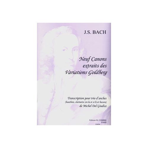COMBRE BACH JOHANN SEBASTIAN - CANONS (9) EXTR. VARIATIONS GOLDBERG - TRIO D