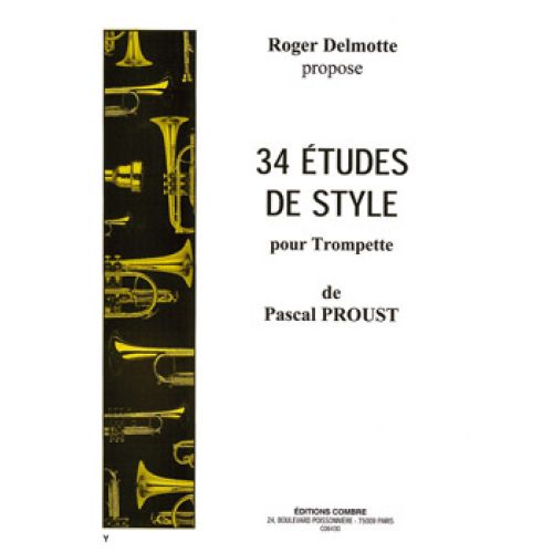 COMBRE Proust - 34 Etudes De Style - Trompette