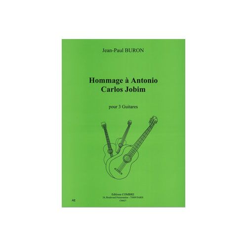 COMBRE BURON JEAN-PAUL - HOMMAGE A ANTONIO CARLOS JOBIM - 3 GUITARES