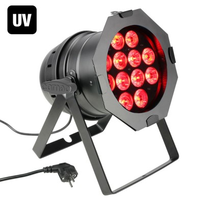 CAMEO PAR 64 CAN RGBWA+UV 10 WBS - PROJECTEUR PAR 12 LED - 10 W RGBWA+UV 6 EN 1 - BOÎTIER NOIR