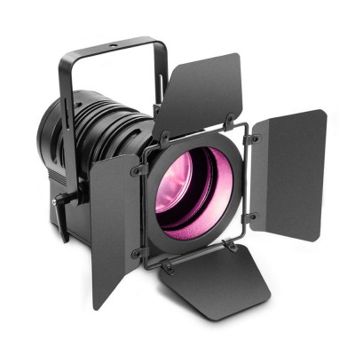 CAMEO TS 60 W RGBW - SPOT VOOR THEATER MET CONVEX PLANEETLENS EN 60 W RGBW LED, ZWARTE BEHUIZING