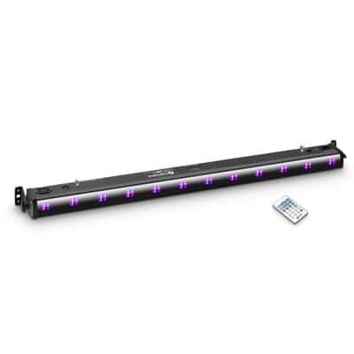 Cameo Barre Led 12 X 3 W Uv Noire Avec Telecommande Infrarouge