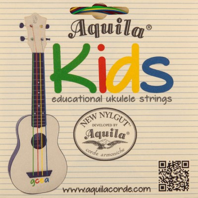 CHILDREN'S UKULELE, GCEA, COLORED STRINGS, HIGH G