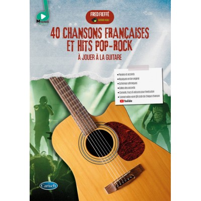 CARISCH 40 Chansons Francaises et Hits POP-rock Guitare