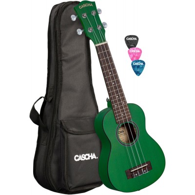 CASCHA Hh 2265L Soprano Mahogany Green Lh