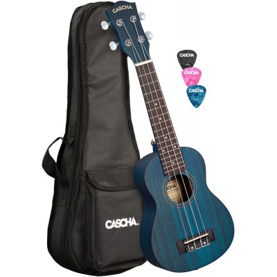 CASCHA Hh 2266L Soprano Mahogany Blue Lh