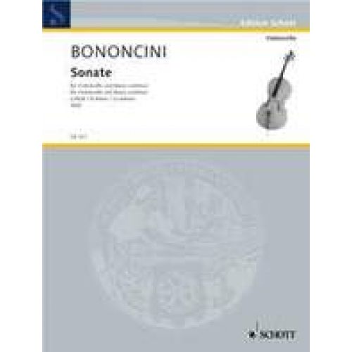 SCHOTT BONONCINI - SONATE A MINOR - VIOLONCELLE & BC