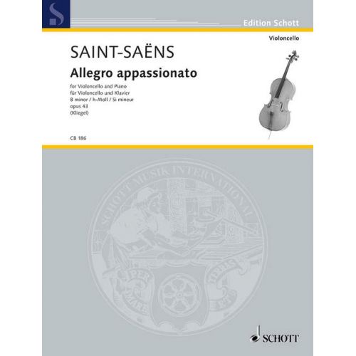 SCHOTT SAINT-SAENS CAMILLE - ALLEGRO APPASSIONATO OP. 43 - CELLO AND PIANO