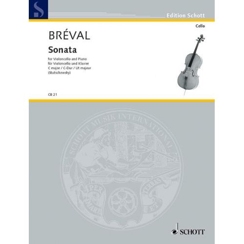 SCHOTT BREVAL JEAN BAPTISTE - SONATA C MAJOR - CELLO AND PIANO