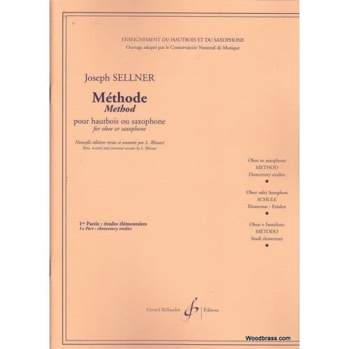 SELLNER JOSEPH - METHODE VOL.1 - ETUDES ELEMENTAIRES - POUR HAUTBOIS OU SAXOPHONE 