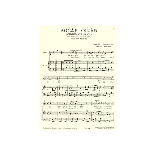COMBRE CHOTTIN ALEXIS - AOCAF OUJAB (CHARMANTE IMAGE) - CHANT ET PIANO