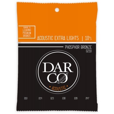 DARCO D210 PHOSPHOR BRONZE ACOUSTIC EXTRA LIGHTS 10-47