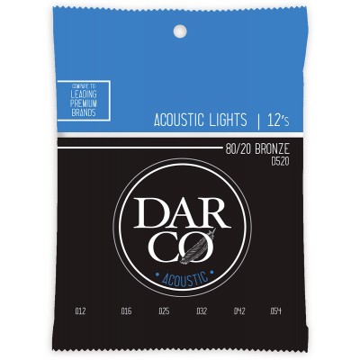 DARCO ACOUSTIC STRINGS 80/20 BRONZE DARCO ACOUSTIC LIGHT SET 80/20