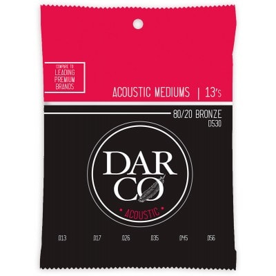 ACOUSTIC STRINGS 80/20 BRONZE DARCO ACOUSTIC MEDIUM SET 80/20