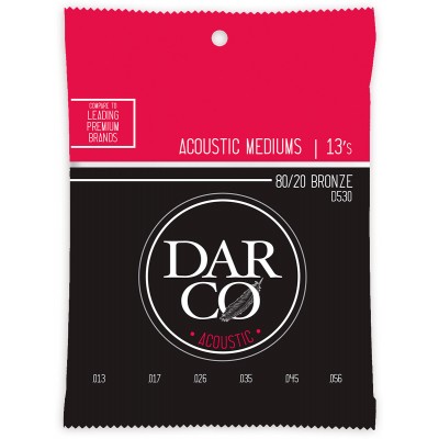 DARCO ACOUSTIC STRINGS 80/20 BRONZE DARCO ACOUSTIC MEDIUM SET 80/20